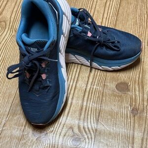 Hoka One One Navy and Teal Athletic Shoes